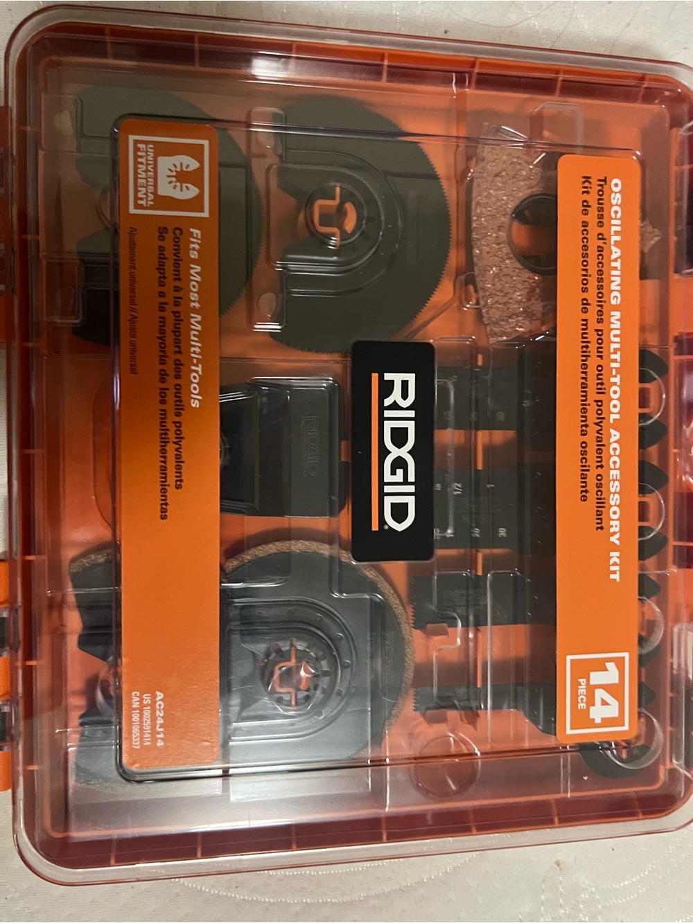 14-Piece Oscillating Multi-Tool Accessory Kit - Orange/Black